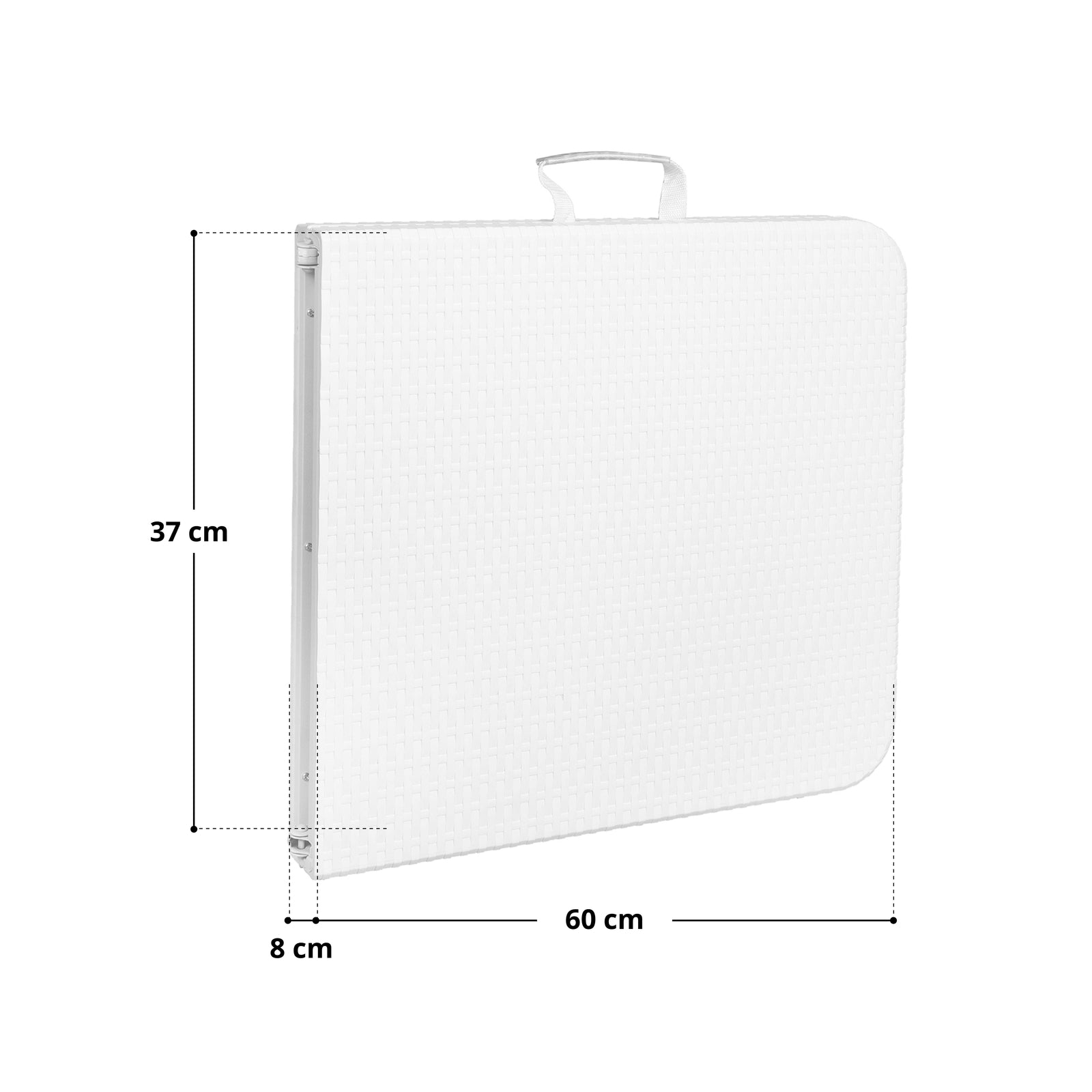 HATTORO Buffettisch Polyrattan 120cm Weiß