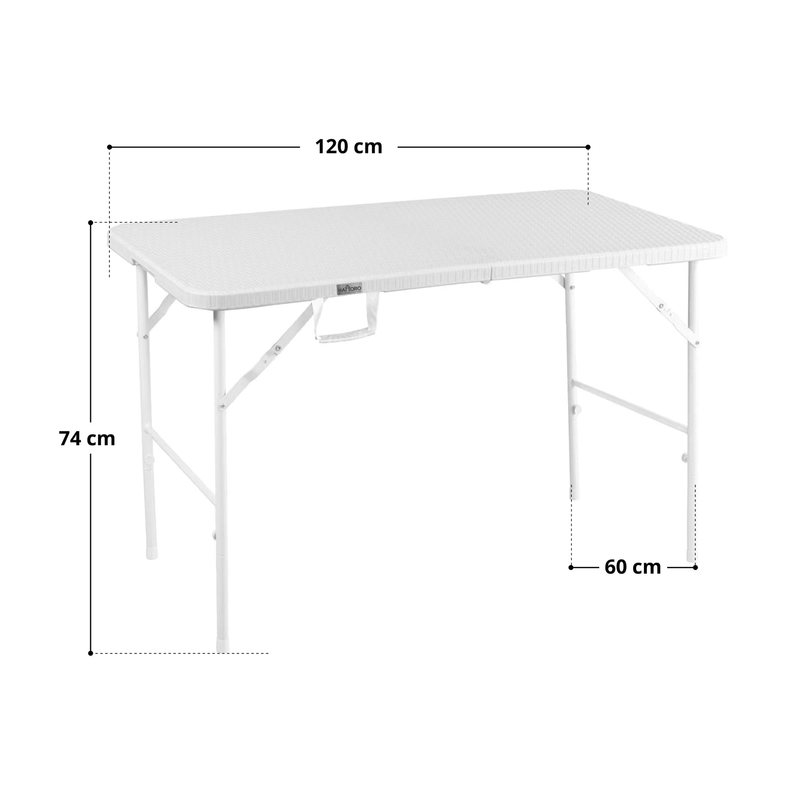 HATTORO Buffettisch HDPE 120cm Weiß