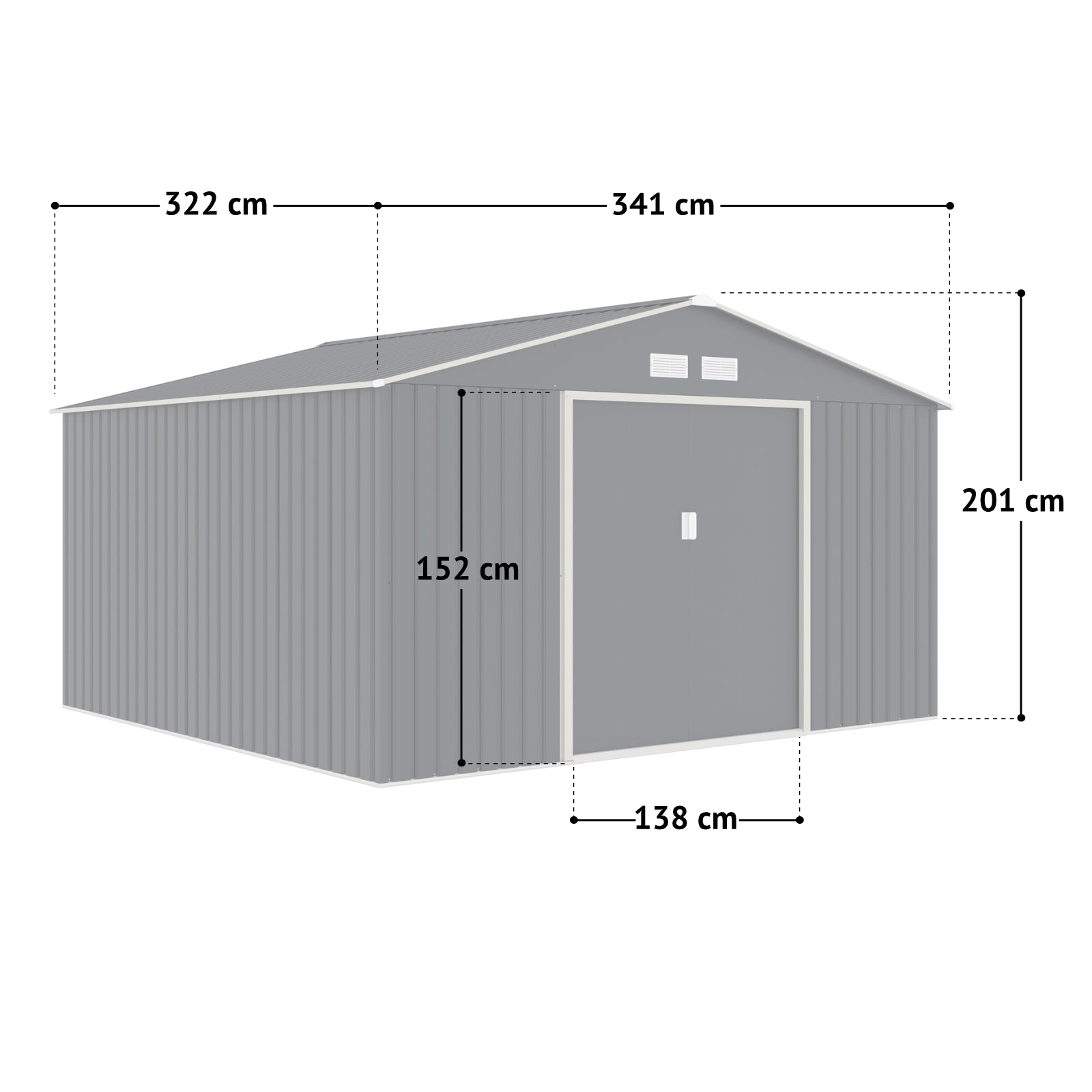 S350 Gerätehaus Grau