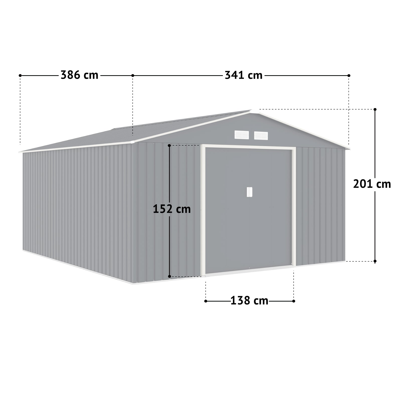 S400 Gerätehaus Grau